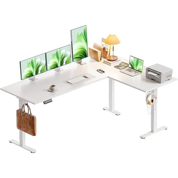 Casaottima 63-Inch Reversible Height-Adjustable Standing Desk