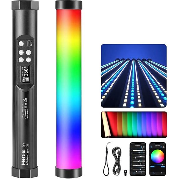 Mettlelite TLX1 RGB Tube Light with App Control