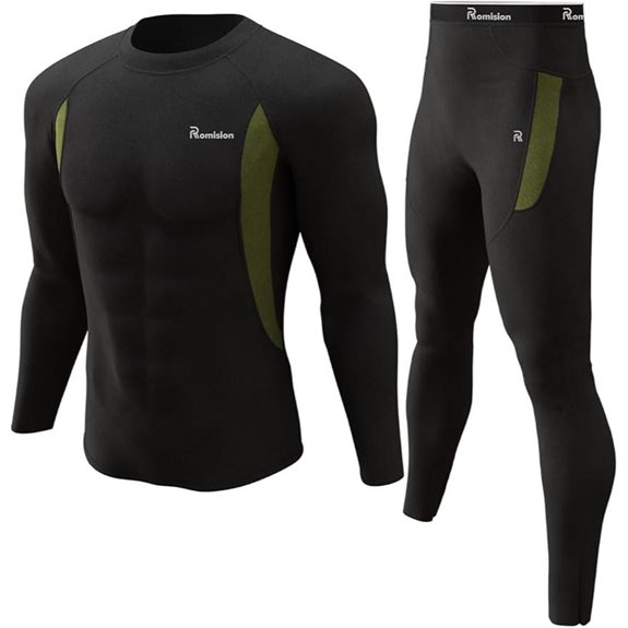 Romision Men's Thermal Underwear Fleece Lined Set