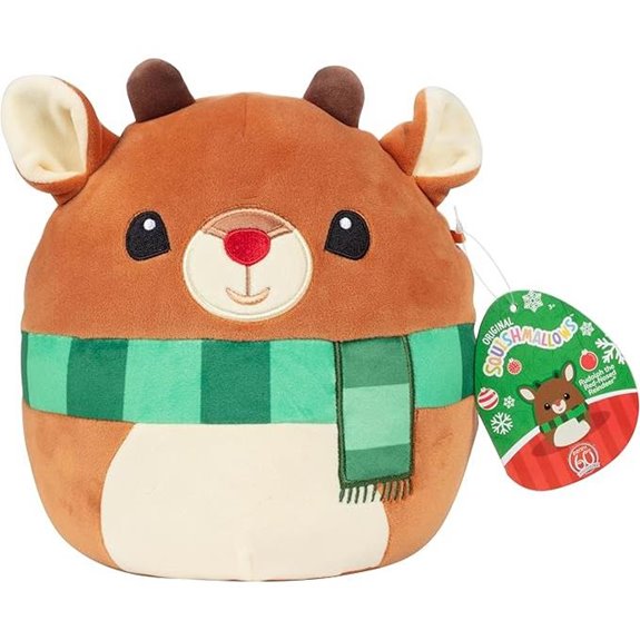 Squishmallows 8-Inch Rudolph The Red Nosed Reindeer Plush
