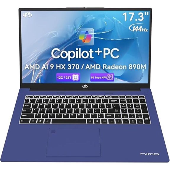 NIMO 17.3 AI Laptop with Ryzen 9 and 1TB SSD