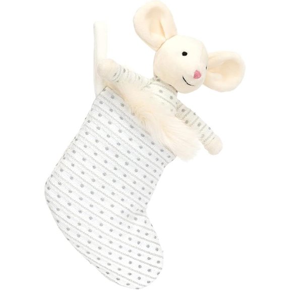 Jellycat Shimmer Stocking Mouse Stuffed Animal
