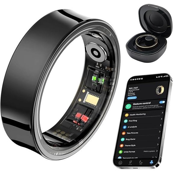 Smart Ring Fitness Tracker with Health Monitoring