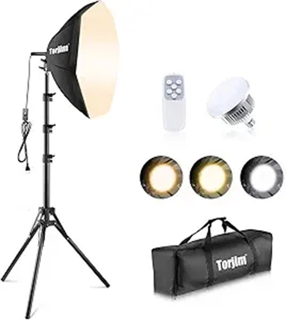 Torjim Softbox Photography Lighting Kit with LED Bulbs