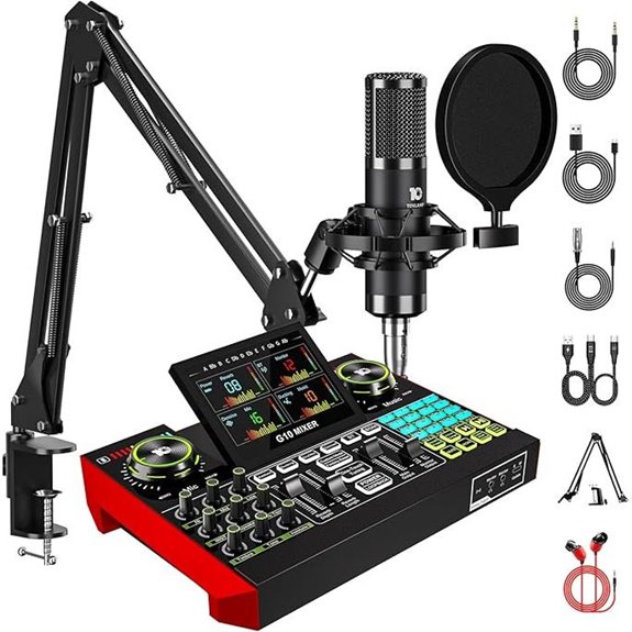 Podcast Microphone & Mixer Bundle for Streaming & Gaming
