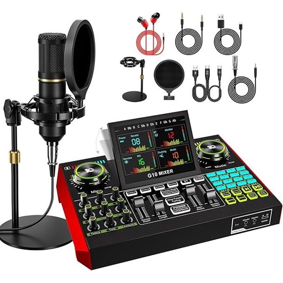 Podcast Microphone & Sound Card Bundle for Streaming