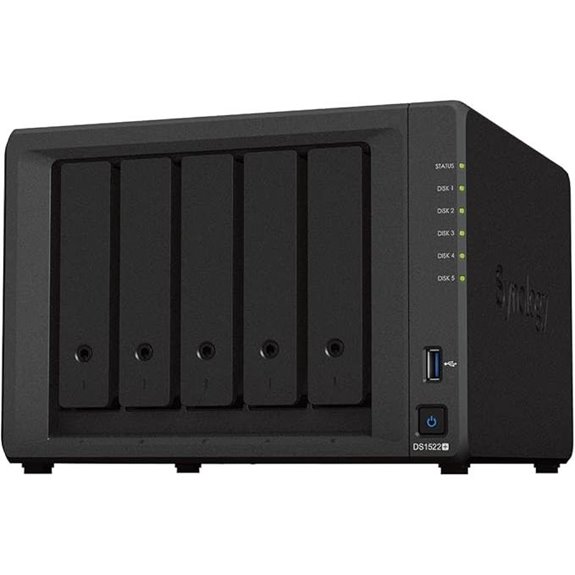 Synology 5-bay DiskStation DS1522+ (Diskless),Black