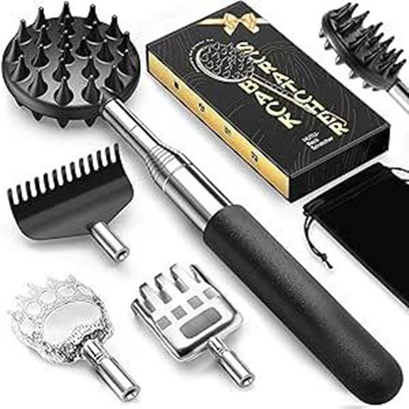 TUKUOS Telescoping Back Scratcher with Detachable Heads