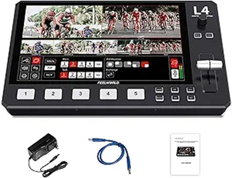 Feelworld L4 10.1 Video Mixer Switcher with Touch