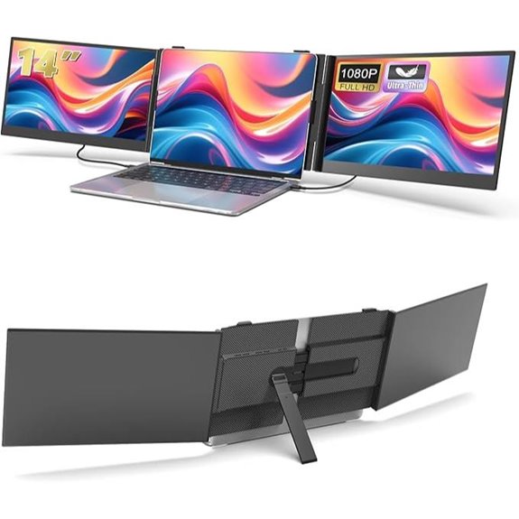 Triple Laptop Screen Extender 14 FHD Portable Monitor
