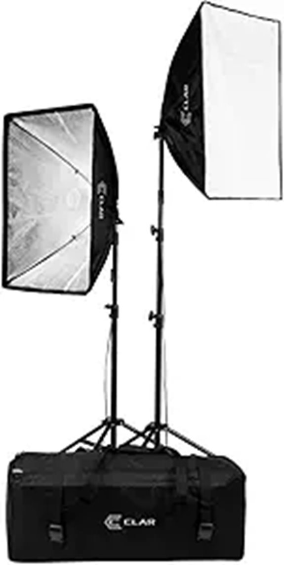 CLAR 2-Light SoftBox Kit with Fluorescent Bulbs