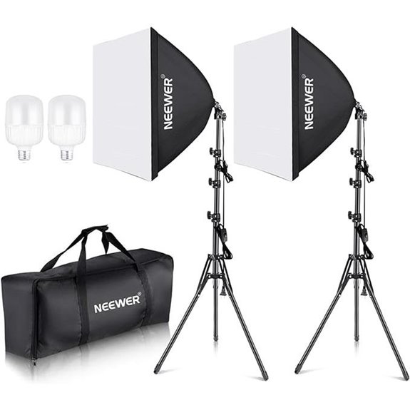 NEEWER 700W Softbox Lighting Kit with Bulbs (2 Pack)