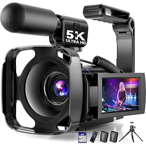5K UHD Vlogging Camera with Night Vision and Zoom