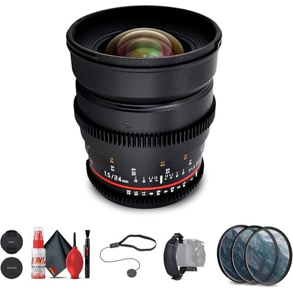 Rokinon 24mm T1.5 Cine Lens Nikon F Bundle