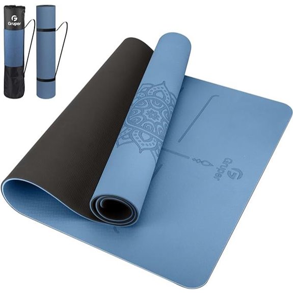 Extra Wide Non-Slip Yoga Mat with Alignment Marks