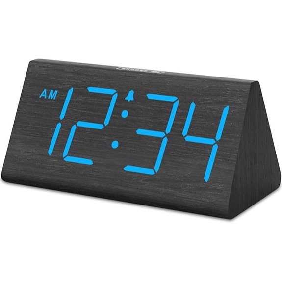 DreamSky Wooden Digital Alarm Clock for Bedrooms