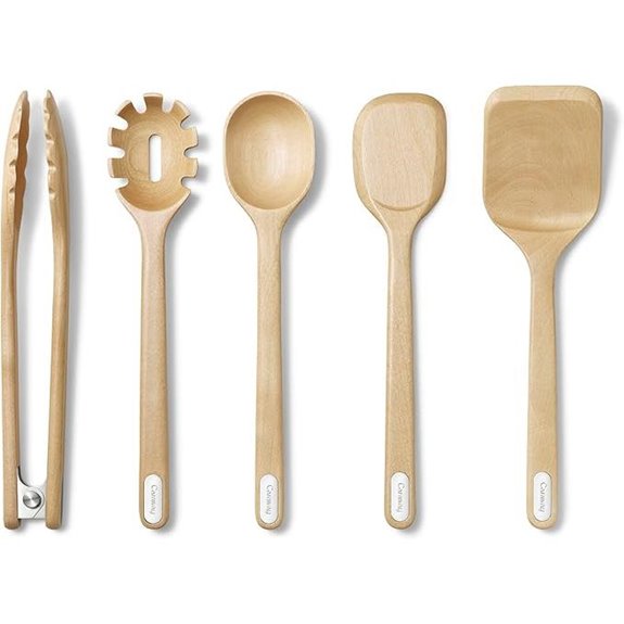 Caraway 5 Piece Wooden Utensil Set