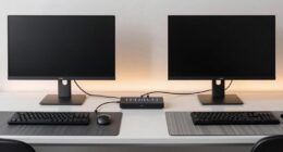 dual monitors single keyboard