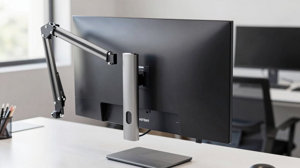 ergonomic organized workspace setup
