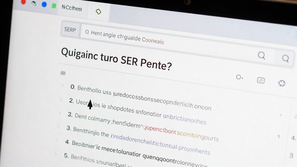 identifying query fractures within serp